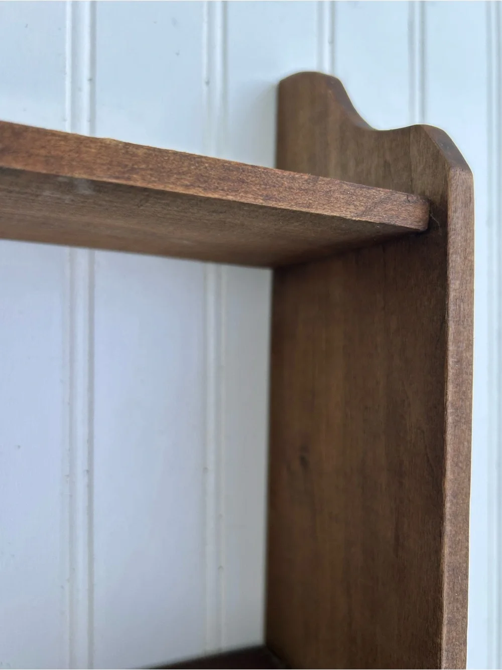 Vintage Shelf Wooden Wall Display Brown Gallery Wall Cottagecore Decor 11x12.5